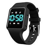 aswan watch Digitaluhr für Töpfchentraining, Trinkwasser und Händewaschen mit 15 Weckern, Countdown, Vibration, Musik,Silikonarmband - Armbanduhr für Mädchen und Jungen