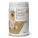 ReaVET Bierhefe Pulver für Hunde & Katzen 500g - Reine Bierhefe gemahlen gegen Haarausfall & Zecken, Natürliche B Vitamine und Biotin für Hund und Katze, Ohne Zusätze