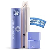 Perfect Balance® Yoga Matten Set [Premium Erfahrung] - Hochwertiges TPE-Material, Rutschfeste Oberfläche - Stilvoll und umweltfreundlich (blau, Yoga Set)