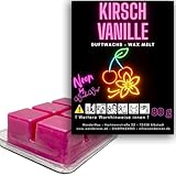 WonderWax Neon Duftwachs Wax Melts für Duftlampe, 6 Würfel Duftmelt Wachsmelt Sojawachs Neon Würfel für Raumdüfte, Wachs mit Duftöl Indoor Melts für Aromalampe Kirsch Vanille