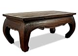 livasia Opiumtisch aus Massivholz – 80x40x35cm – Handgeschnitzter Beistelltisch Holz aus Thailand, Nachhaltig, Robust und Elegant, Ideal als Couchtisch für Wohn- und Esszimmer (Dunkelbraun)