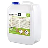 Höfer Chemie 5 L FLAMBIOL® Premium Brenngel für Brenngel Dekofeuer, Lampe und Kamine - NEUE REZEPTUR DICKFLÜSSIGES GEL