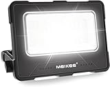 MEIKEE 60W LED Baustrahler 10000MAH Led Arbeitsleuchte Akku Strahler 4 Lichtmodi Campinglampe Tragbar 5 Helligkeiten Solar USB-Aufladung Akku Lampe für Camping, Garage, Bau, Reparatur, Notfall