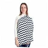 IWOWHERO Multi funktion Stilltuch mit Wellenmuster Winddichter und Langlebiger Schutz Atmungsaktiver Babysitz bezug und Umhang für Frauen Vielseitig Einsetzbar Beim Stillen und Unterwegs