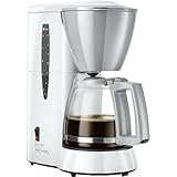 Melitta Single5 - kleine Filterkaffeemaschine - mit Glaskanne - Tropfstopp - 5 Tassen - Weiß (M720WH)