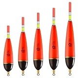 Leuchtend Angeln Schwimmt Posen Set (5 Stück), Angelposen aus Eva-Schaumstoff, Schwimmer Angeln, Für Hecht, Barsch, Karpfen, Barsch