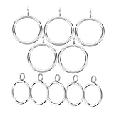 CLISPEED 10 Stück Teiliges Gardinenringe aus Metall mit Ösen Innendurchmesser Stabile Vorhangringe für Gardinenstangen Minimalistisches Design Geeignet für Diverse Vorhangstile und