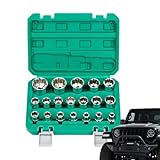 Générique Steckschlüsselsatz Pflaumenblüte | 1 Satz * 12-Kant Steckschlüssel aus hochwertigem legiertem Stahl | Robustes Werkzeug für Mechaniker, Handwerker und industrielle Wartung