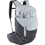 EVOC LINE 30 All-Mountain-Tragerucksack (NEURALITE SYSTEM, Skihalterung, separates Lawinenfach mit Notfallplan, leicht zugängliches Hauptfach, BODDY HUGGING), Silber/Karbongrau meliert