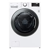 LG F11WM17TS2, Frontlader-Waschmaschine 17 kg, Klasse E, 1.100 U./Min., 70x77x99 cm, Turbowash 59 Minuten, 6 Motion DirectDrive, Wi-Fi, Weiß mit Chrom-Bullaugenring