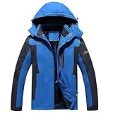 Herren Regenjacke Atmungsaktiv Rain Jacket Men Samt Warme Waterproof Windproof Windjacke Fahrrad Zip Up Herrenjacke Übergröße Lässige Softshelljacke Wasserdicht Outdoor Jacken