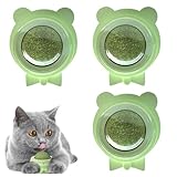 Generisch Katzenminze Balls Spielzeug für Katze, Katzenminze Wandroller für Katzenlecken, Drehbare Katzenminzes Ball Katzenminzes Bälle, Interaktive Bereicherung Innen Außen Spiel