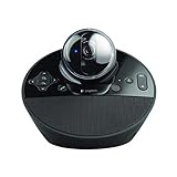 Logitech BCC950 Videokonferenz-Webcam mit Freisprecheinrichtung, HD 1080p, 180°Blickfeld, Breitbandaudio, Motorisierte Kamera, Multidirektionaler Lautsprecher, Für 1-4 Personen, PC/Mac - Schwarz