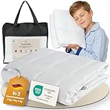 LUNOVA Gewichtsdecke Kinder 4kg (135x200cm) | beruhigende schwere Decke für besseren Schlaf & innere Ruhe | Oeko-TEX Baumwolle, waschbar, ideal für 35-45kg Körpergewicht | Weighted Blanket Kids