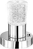 Trio Leuchten LED Tischleuchte Cristo 529690100, Metall Chrom, Glas kristall, inkl. 4,3 Watt LED, 4-fach Touch Dimmer
