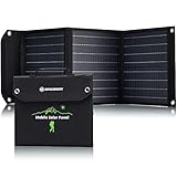 Bresser Solar Ladegerät 40W mit 1x DC- und 3x USB-A-Anschlüssen inkl. USB-A-Buchse mit QC3.0 zur Schnellladung, Solar-Panel als Ladegerät für Smartphones, Power-Banks etc.