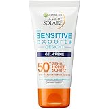 Garnier Gel-Creme mit LSF 50+, Gesichts-Creme mit Sonnenschutz für helle, empfindliche und sonnenintolerante Haut, Ambre Solaire Sensitive expert+, 1 x 50 ml