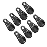 YARNOW 8 Stück Zeltmarkisen Fallenclips aus Robustem Kunststoff rutschfest mit Rundverschluss und Öse Camping Zeltbefestigung für Outdoor Planen und Vorzelte