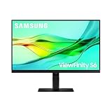 Samsung ViewFinity S60UD Monitor 24 Zoll, QHD/WQHD, 2.560 x 1.440, 100 Hz, HDR10, Eye Saver Mode, USB-C (90 W), Daisy Chain, Integrierter KVM-Switch, LS24D600UAUXEN