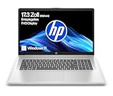 HP Laptop mit 17,3' FHD Display, Intel Core i5-1334U, 16 GB DDR4 RAM, 512 GB SSD, Intel Iris Grafik, Windows 11, QWERTZ, Silber inkl. 25 GB Dropbox-Speicher für 12 Monate