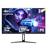 Minifire Gaming Monitor 24 Zoll, 180 Hz, 1ms, AdaptiveSync,IPS, 2xHDMI 2.0/1xDP 1.4 Ports, FHD, sRGB 110%, Monitor PC Bildschirm(MFG24F4 HDMI-Kabel im Lieferumfang enthalten)