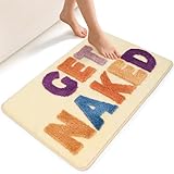 Ragelion Badematte Get Naked Bath Mat Badteppich Badezimmer Bad Teppich rutschfest Waschbar (beige, 80 x 50 cm)