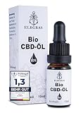 Elbgras® Bio CBD-Öl 10% - Deutsches Bio-Produkt - Vollspektrum Hanf-Tropfen - 1000mg Cannabidiol in Crude-Qualität