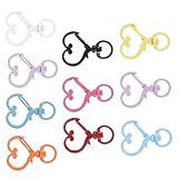 ARTSEWPLY 10Stücke Metallschnalle Karabinerverschluss Ringe für Handtaschen Schlüsselanhänger Geldbörse Rucksack DIY Zubehör Langlebig und Leicht für Dekoration und Befestigung