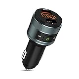 Bluetooth FM Transmitter, ZeaLife Auto Radio Transmitter QC 3.0 KFZ Wireless Bluetooth 5.3 FM Radio Adapter Freisprecheinrichtung Car Kit mit Dual USB Ladegerät Unterstützt 64GB USB Stick