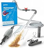 gurkler Mulmsauger Aquarium Sauger - mit Sperrhahn und Knickschutz - Aquarium Reinigungsset mit Zubehör zum Wasserwechsel - Mulmglocke Aquarium ab 25 l