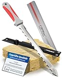 Canzler Dämmstoffmesser, mit langer 28 cm Edelstahlklinge, Isoliermesser zum Schneiden von Dämmwolle, Steinwolle, Glaswolle und anderen Dämmstoffen