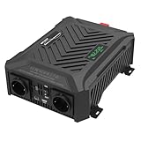MFUZOP Universeller Wechselrichter 48V/60V/72V auf 230V 3000w Reiner Sinus,Spannungswandler 6000w Spitzenleistung, mit Einstellbarer Eingangsspannung, LCD Display, 2 EU Steckdosen,1 Type-C, 2.1A USB