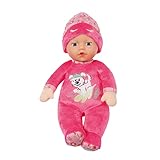 BABY born Sleepy for babies pink, waschbare Stoffpuppe mit herunterziehbarer Mütze und integrierter Rassel, 30 cm groß, 833674 Zapf Creation