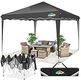 COBIZI Faltpavillon 3x3m wasserdicht| höhenverstellbar Partyzelt mit Tasche für Hochzeit,Schwarz