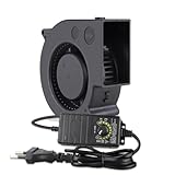 GDSTIME Radial Lüfter 230V 97x33 Gebläse Lüfter 220V Dual Kugellager Radiallüfter 230V Regelbar Geschwindigkeit für Camping BBQ Aufblasbar Kamin Belüftung