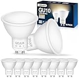 QOJUX GU10 LED Warmweiss Lampe,3.5W 593 Lumen Birne 2700K...