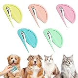 5 Stück Entfilzungsmesser Katze, Multifunktions Haarentfernungskamm, Knotenkamm Haarentfernungswerkzeug, Haustiere Entfilzungsmesser mit Stahlklinge, Wasserbeständig Knotting Comb für Hunde Katzen (B)