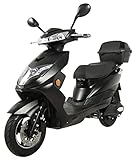 Elektroroller “Eagle”, 2000 Watt, 60 km Reichweite, 45 km/h, E-Scooter, Elektro-Roller, E-Roller mit Straßenzulassung, E-Mofa, Lithium-Ionen-Akku, Produktvideo, schwarz