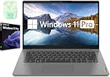 Lenovo IdeaPad 3i Laptop, 14 Zoll FHD LED Business & Student Laptop Computer, Intel Core i5-1155G7 Prozessor, 40GB RAM 1TB SSD, Windows 11 Pro Laptop, Kamera Privacy Shutter, PLUSERA Kopfhörer, Grau