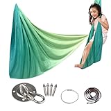 Aerial Yoga Towel Aerial Yoga Tuch Für Kinder 280x150 Cm A-erial Yo-ga Hängematte Set Mit Montagezubehör Hochelastischer Stretching Band Für Kinder Erwachsene Indoor Outdoor Training