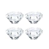 YuuHeeER Romantische Teelichthalter, handgeschliffen, Diamant-Tischdekoration, 4 Stück, 24 Stück