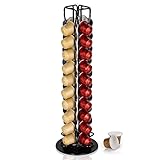 RECAPS Kaffeekapselhalter kompatibel mit Nespresso, Kaffeekapselhalter für Original 40 Kaffeekapseln, drehbares Design, Kaffee-Aufbewahrungsregal für 40 Kapseln, Kaffeehalter-Ständer