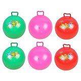 Hohopeti 12 STK den Ball klopfen Kinder Gymnastikball aufblasbares Hüpftier Strandbälle kinderspiele Kinder Spiele Kid Toys Spielzeug Hüpfball für Kinder Cartoon-Muster-Hopping-Ball Plastik