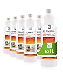 FLAMBIOL Bioethanol 96,6% Premium 6 x 1 L - Ethanol für...