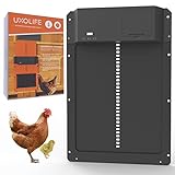 Uoxlife Hühnertür Automatisch hühnerklappe automatisch Hühnertür Hühnerklappe Vollaluminiumtür Batteriebetriebene Multi-Modi-Hühnertür hühnerklappe