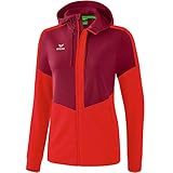 Erima Damen Squad Trainings Jacke (1032061), bordeaux/rot, 38
