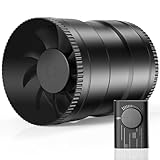 Hon&Guan 150 mm Rohrventilator Regelbar, 587 m³/h Rohrlüfter, Abluftventilator mit Stecker Upgrade Controller, Kanalventilator für Badzimmer Wintergarten, Growzelte, Keller, Küche, Schwarz