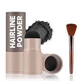 Apooliy Root Touch-Up Haaransatzpuder mit Pinsel,Hairline Shadow Powder Stick für Frauen und Männer, wasserdicht Haar,Schattierung Schwamm Stift Füller