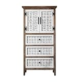 GENHAOSAN Küchenschränke, Aufbewahrungsschrank aus Massivholz, geschnitztes Aufbewahrungsmöbel für Wohnzimmer, Schlafzimmer, Retro, Eingangsmöbel, Aufbewahrungsmöbel mit Schubladen, Schrank