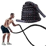 PROIRON 9M/12M Kampfseile, Kampfseil für Fitnesstraining, Fitnessstudio, schwere Übungsseile 38 mm, Wellungsseil für Krafttraining